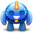 blue monster happy Icon